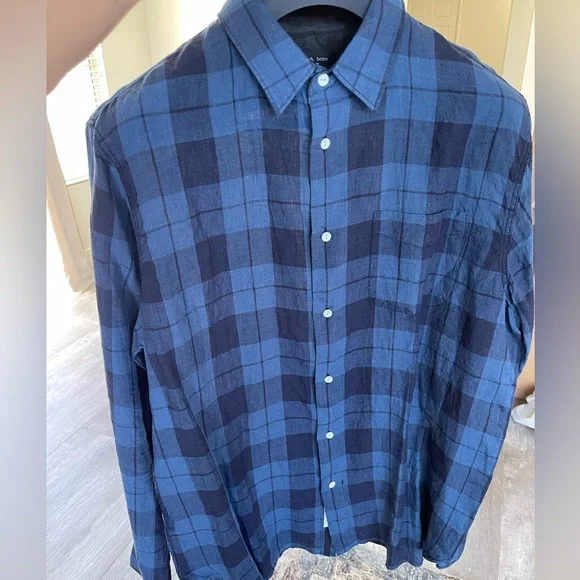 rag & bone classic fit button down linen shirt - Picture 15 of 15